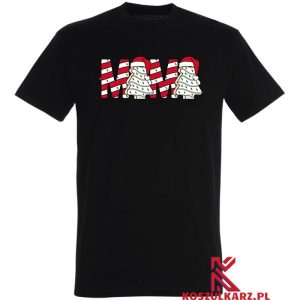 Koszulka Mama Świąteczna Radość z Choinkami