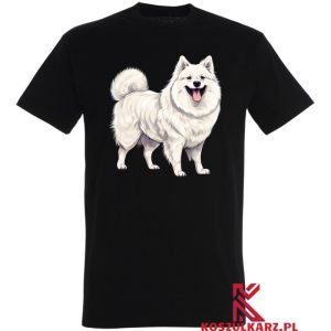 Koszulka z nadrukiem psa American Eskimo Dog Szpic Amerykański