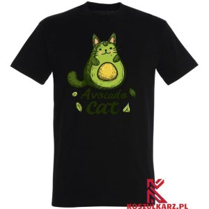 Koszulka z nadrukiem Avocado Cat 2.0 – uroczy design z charakterem