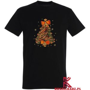 Świąteczne Drzewko z Kokardą – Koszulka Pełna Uroku