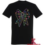 Kolorowa Kokarda Świąteczna – Rozświetlona Koszulka