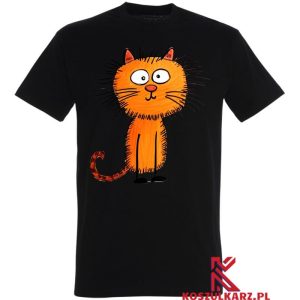 Koszulka z nadrukiem Sympatyczny Pomarańczowy Kot, Urok Każdego Dnia