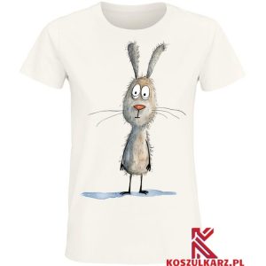 Koszulka z nadrukiem Stojący Królik, Urok Wiosennej Przyrody