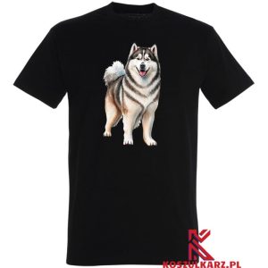 Koszulka z nadrukiem pies Malamut