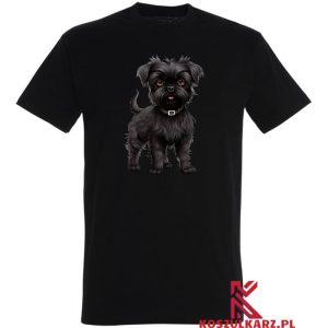 Koszulka z nadrukiem psa Pinczer Czarny