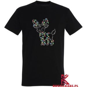 Koszulka Świąteczny Renifer z Lampkami