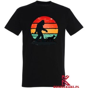 Koszulka z nadrukiem Retro zachód słońca i spacer z psem