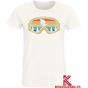 Koszulka z nadrukiem Retro Snowboard w Górach