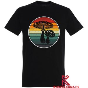 Koszulka z nadrukiem retro grzyb