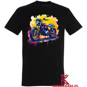 Koszulka z nadrukiem Retro Motocykl