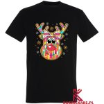 Renifer Rudolf w kolorach dziecięcej radości – świąteczna koszulka