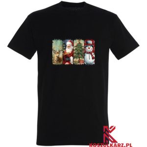 Vintage Koszulka Świąteczna z Czterema Klasycznymi Motywami