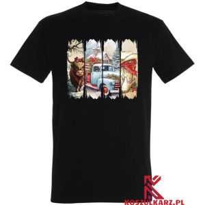 Świąteczny Nostalgiczny Krajobraz – Urocza Zimowa Koszulka