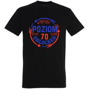Koszulka na 70 urodziny Poziom Unlocked