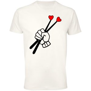 Koszulka dla perkusisty serce rocka