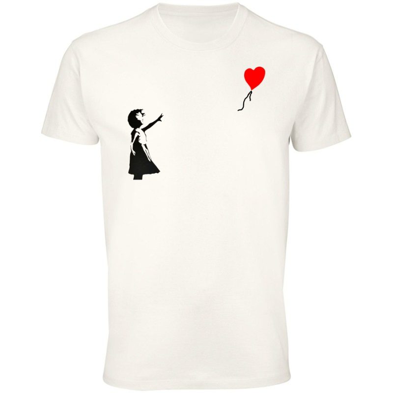 dziewczynka z balonem meska white