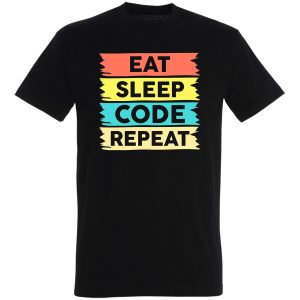 Koszulka Programisty - Eat Sleep Code Repea