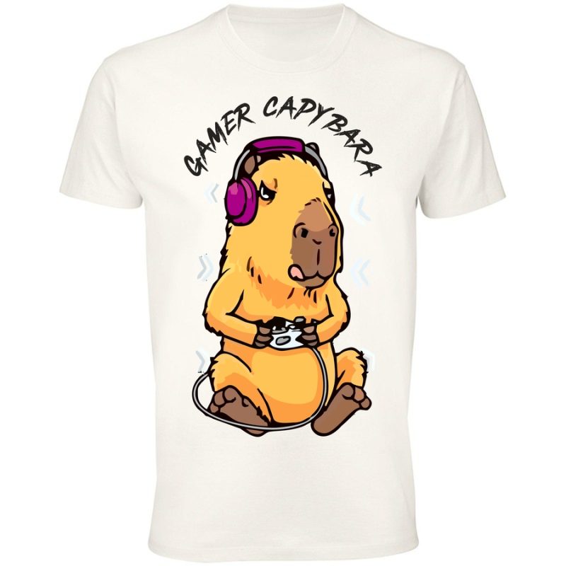 gamer capybara meska white