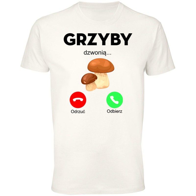 grzyby dzwonia centrum koszulek meska white