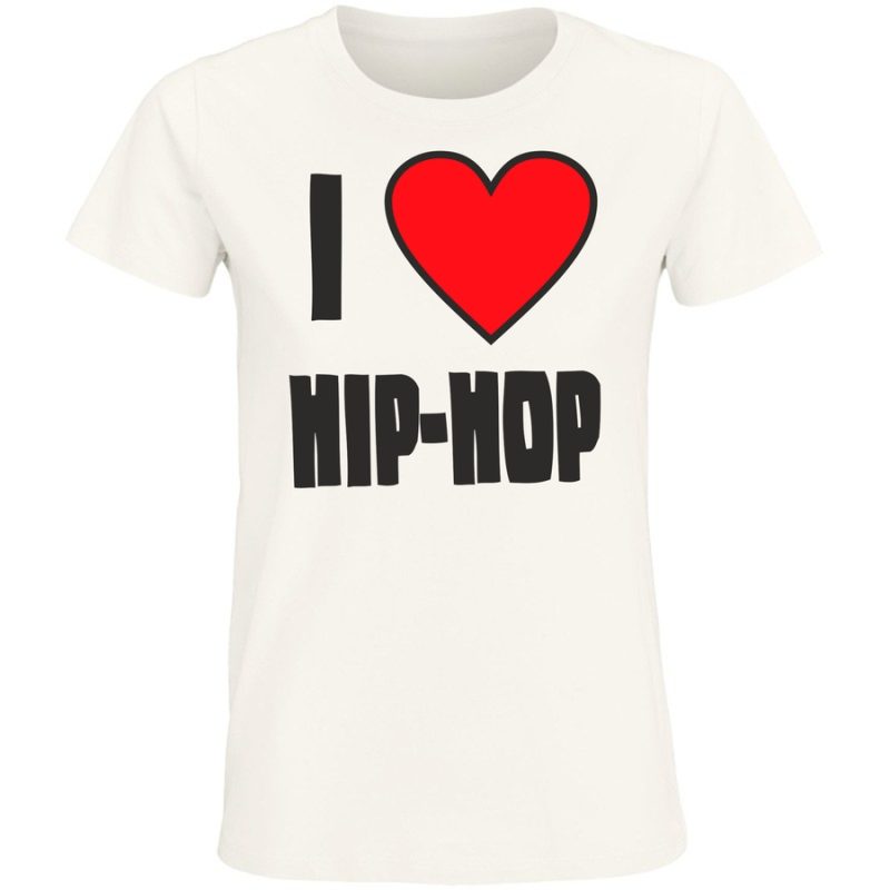i love hip hop damska white