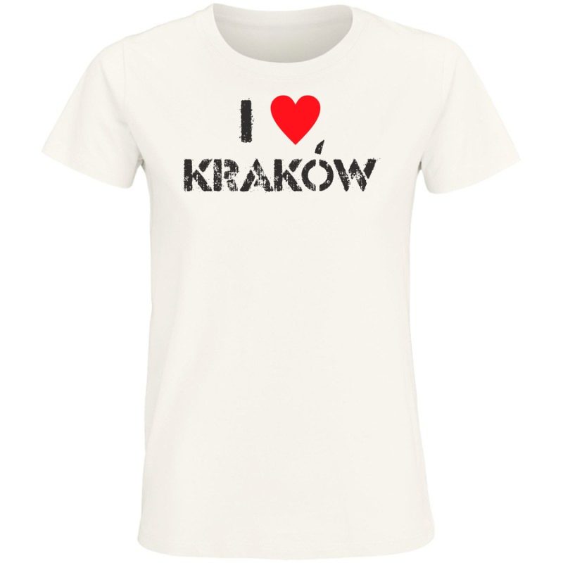 i love krakow damska white