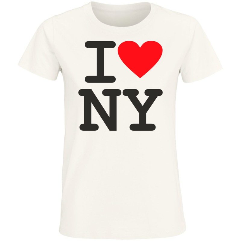 i love ny damska white