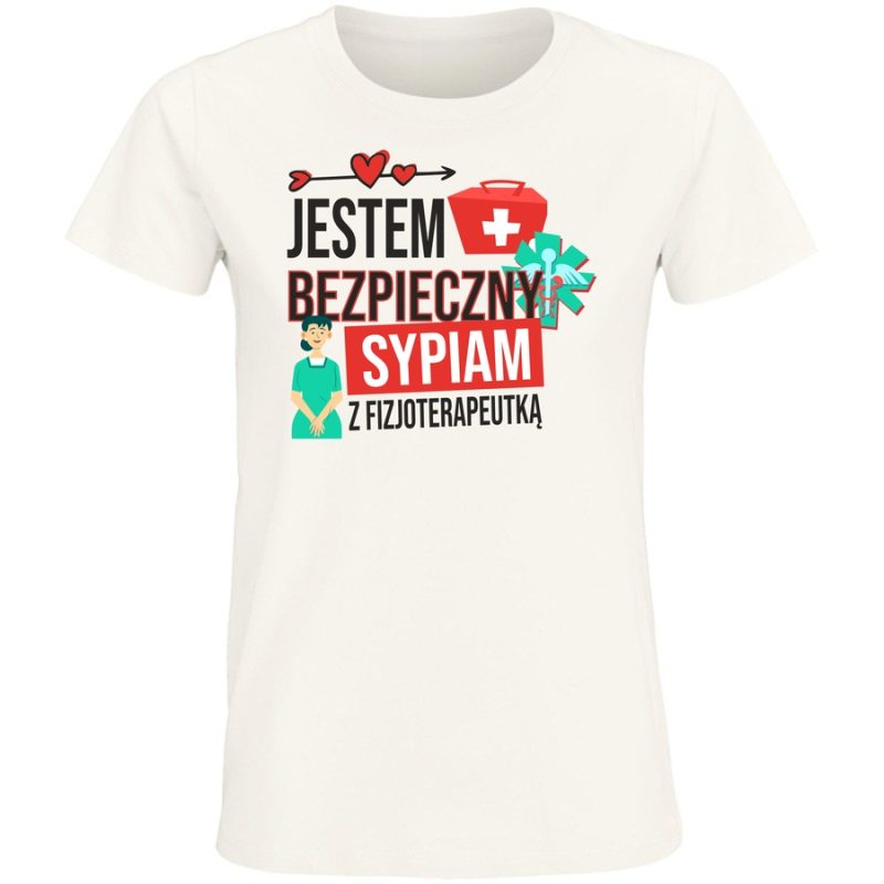 jestem bezpieczny sypiam z fizjoterapeutka 3 damska white