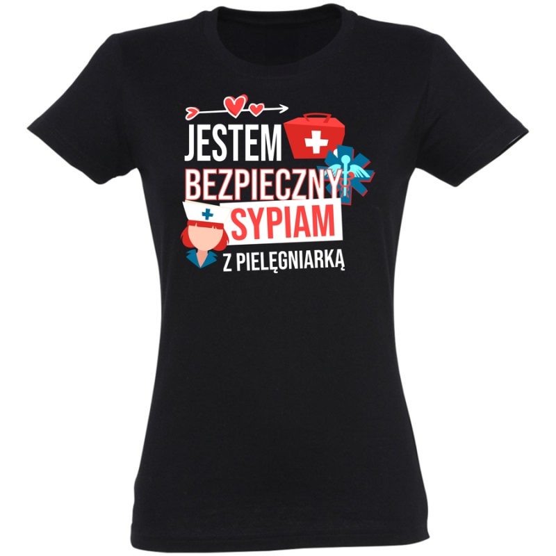 jestem bezpieczny sypiam z pielegniarka damska black