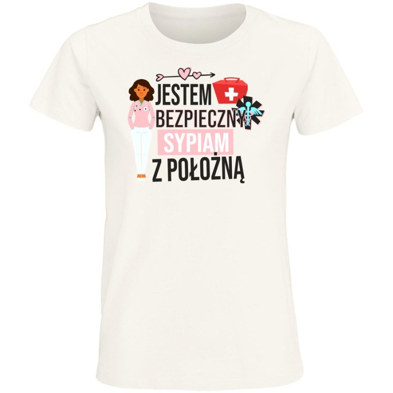 jestem bezpieczny sypiam z polozna damska white