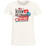 Koszulka super mąż i ja jestem pielęgniarką mój mąż może spać bezpiecznie