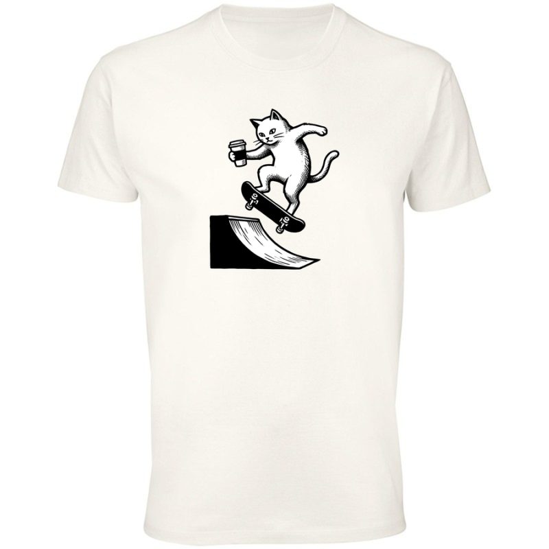 kot kawa meska white