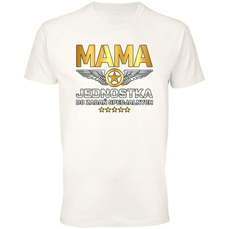 mama jednostka z gwiazdkami meska white