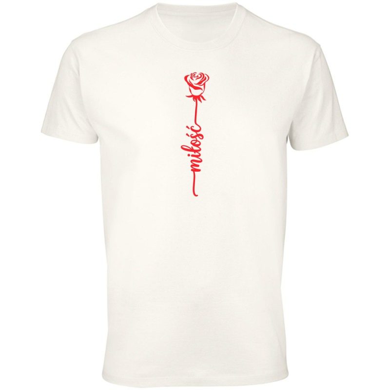 milosc roza meska white