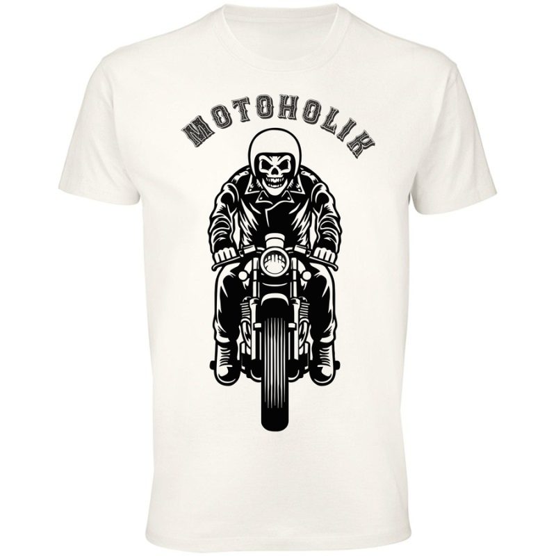 motocyklista kosciotrup w kaskumeskawhite