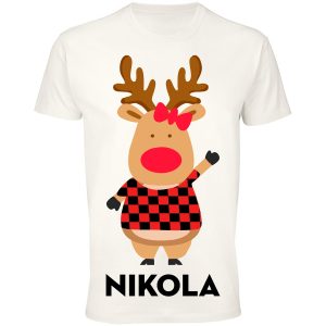 Koszulka Reniferek Dziecko Nikola w kratkę