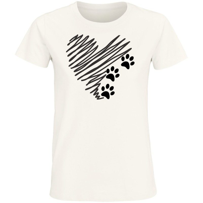 serce lapki damska white