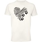 Koszulka ślady natury serce łapki