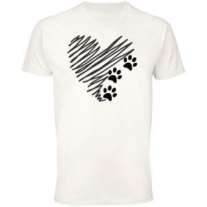 Koszulka ślady natury serce łapki