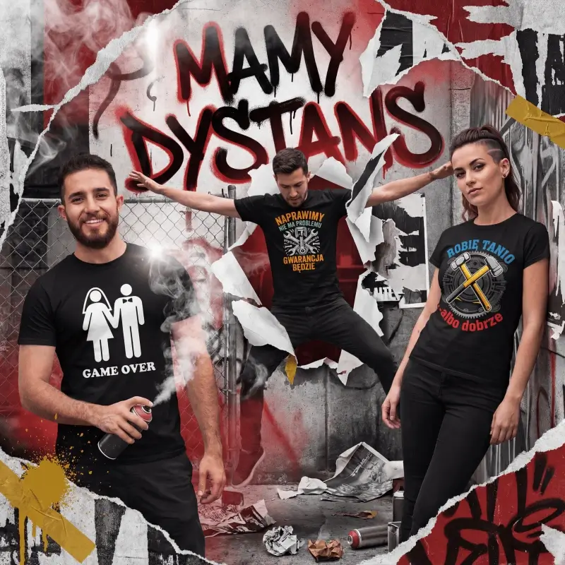 smieszne koszulki mamy dystans