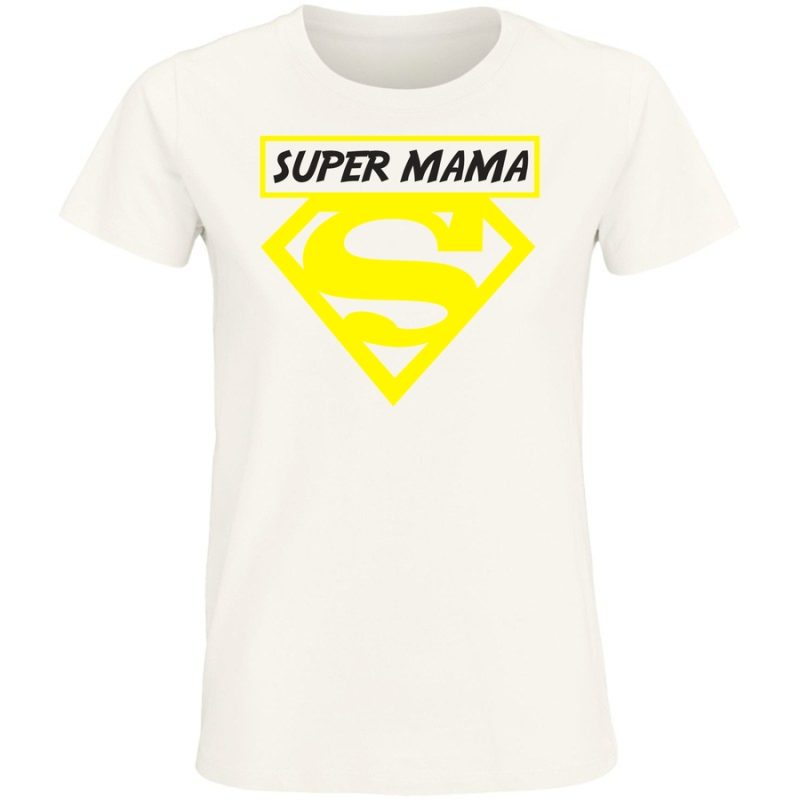 super mama damska white