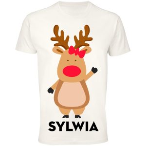 Koszulka świąteczna Sylwia Uśmiechnięty Renifer